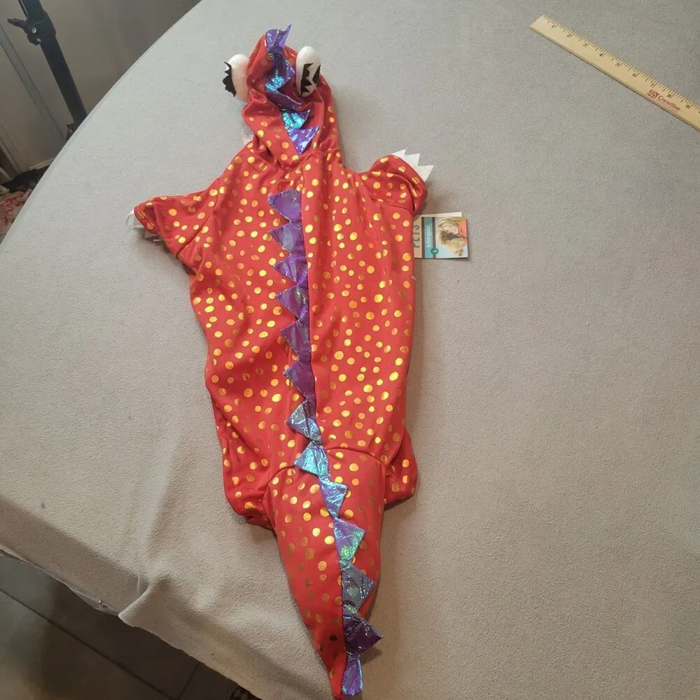 Martha Stewart Red Dragon Monster Costume Jacket For Pets Dog Sz L